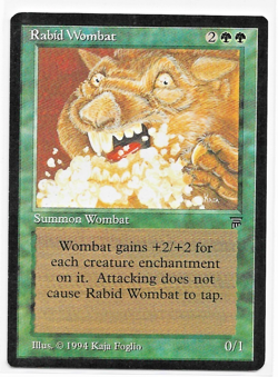 Magic the Gathering ~ MTG ~ 1x Rabid Wombat ~ LEGENDS ~ M/NM - Image 1