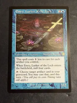 Emry, Lurker of the Loch Retro Framed Commander: Brothers' War MTG LP - Image 1