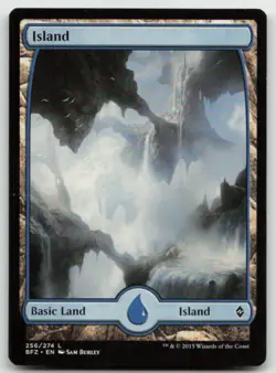 MTG Island () - Full Art L Battle for Zendikar 256 LP - Image 1