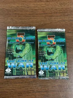 Babylon 5 CCG Great War Edition Two 10-Card Booster Pack Sealed (2 Packs) - Image 1