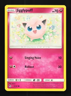 Jigglypuff 41/68 LP Hidden Fates English Pokemon Card TCG - Image 1