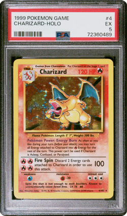 Charizard – 1999 Pokemon Base Set #4/102 – PSA 5 - Image 1