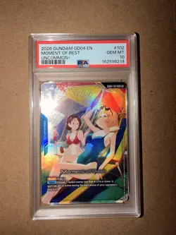 Gundam Card Game Moment of Rest GD04-102 U(+) Holo EN PSA 10 2026 Pop 1 - Image 1