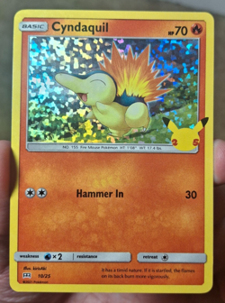 2021 POKEMON 25TH ANNIVERSARY McDONALD'S PROMO CYNDAQUIL HOLO CARD 10/25 - Image 1