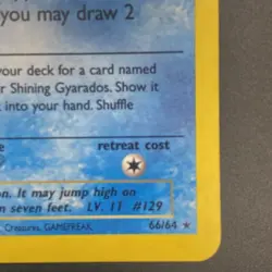 Pokemon TCG Shining Magikarp Neo Revelation Holo Card 66/64 - Image 4