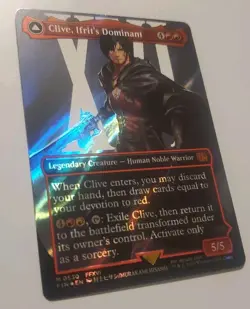 MTG: Clive, Ifrit's Dominant (Borderless) (Surge Foil) (0530) Final Fantasy Foil - Image 3