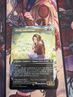 FOIL - Aerith, Last Ancient (Borderless) (Chocobo Track Foil) - Commander: FINAL - Image 2