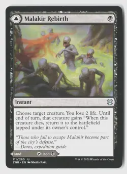 Malakir Rebirth 111 Uncommon Zendikar Rising Magic: The Gathering Near Mint - Image 1