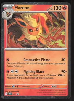Flareon (Cosmos Holo) 167 Holo Promo Scarlet & Violet Promo Pokemon Near Mint - Image 1