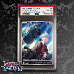 Pokemon TCG: Steven's Beldum SVP 207 Illustration Battle Deck Promo [PSA 10] a - Image 1