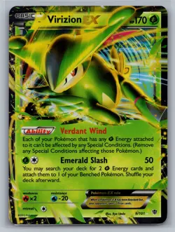 Virizion EX Plasma Blast #9/101 Ultra Rare,Holo Pokemon Card - Image 1