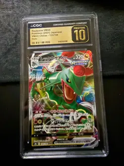 2021 Pokemon Japanese VMAX Climax #120 Rayquaza VMAX CGC 10 PRISTINE - Image 1