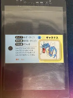 Pokemon Gyarados Mini Trainers File Card Tomy 1997 Vintage Japan [NM] - Image 1