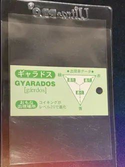 Pokemon Gyarados Mini Trainers File Card Tomy 1997 Vintage Japan [NM] - Image 2