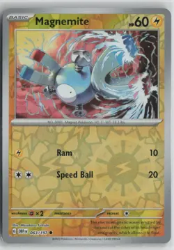 Magnemite 063/197 Common Obsidian Flames Pokemon Reverse Holo Near Mint - Image 1