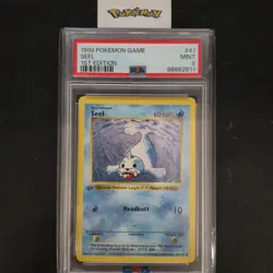 First Edition 1999 Pokemon Base Set 41/102 Seel PSA Mint 9 - Image 1
