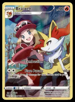 BRAIXEN TG01/TG30 HOLO SILVER TEMPEST TRAINER GALLERY POKEMON HOLO NM/M - Image 1