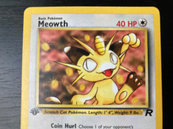 Pokemon Team Rocket 1st Edition Meowth 62/82 Excellent to Near-Mint Condition - Image 2