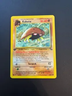 Kabuto 50/62 Fossil 1st Edition Pokemon TCG - Image 1
