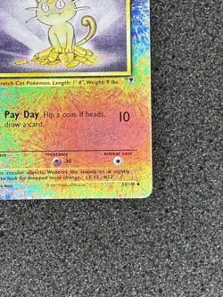 Pokemon TCG Meowth Reverse Holo Uncommon 53/110 Legendary Collection EN 50HP - Image 4