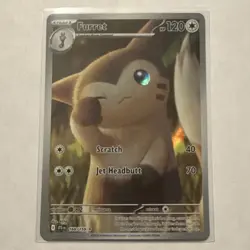 The Pokemon Company Furret 168/159 Illustration Rare Holo ENG 120 HP Sv09 - Image 1