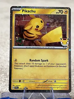 Pikachu - (Cosmo Holo) 051/162 Pokemon Day 2026 Promo Stamped - Image 1