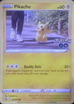 Pikachu 027/078 Common Pokemon GO Pokemon Near Mint - Image 1