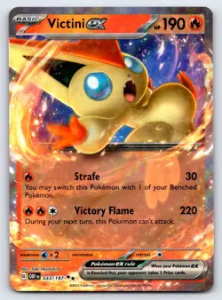 Victini ex 033/197 Double Rare Obsidian Flames Pokemon Near Mint - Image 1