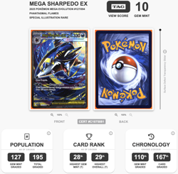 Pokemon TCG - ME2 Phantasmal Flames - SIR Mega Sharpedo ex - TAG 10 - Image 3