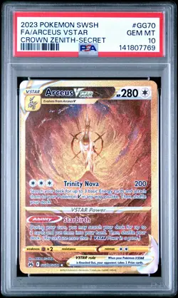 2023 POKEMON SWORD & SHIELD CROWN ZENITH SECRET FULL ART/ARCEUS VSTAR PSA 10 - Image 1