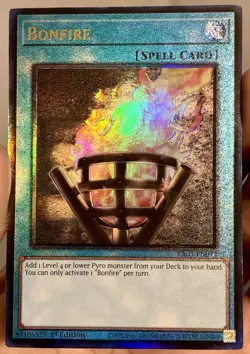 Yugioh Bonfire RA03-EN073 Prismatic Ultimate Rare (PUR) 1st Ed NM w/Tracking - Image 1