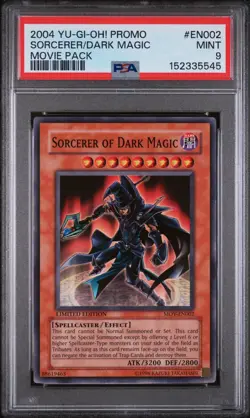 Yugioh 2004 Sorcerer of Dark Magic MOV-EN002 Movie Pack Promo - PSA MINT 9 💎 - Image 1