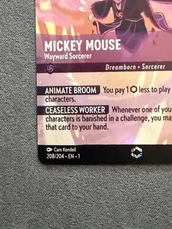 Disney Lorcana TCG First Chapter Mickey Mouse Wayward Sorcerer Enchanted - NM/M - Image 5