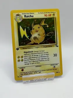 Pokemon TCG Raichu Holo Rare 14/62 Holo 1st Edition Fossil - Image 1