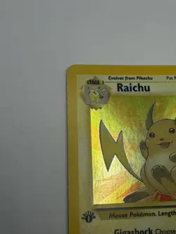 Pokemon TCG Raichu Holo Rare 14/62 Holo 1st Edition Fossil - Image 3