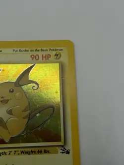 Pokemon TCG Raichu Holo Rare 14/62 Holo 1st Edition Fossil - Image 4