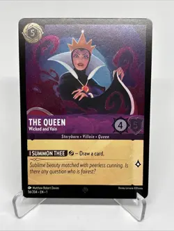 Disney Lorcana The Queen, Wicked and Vain 56/204 FOIL Super Rare Chase Card🔥 - Image 1