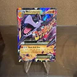 Pokemon TCG Mega M Aerodactyl-EX XY98 Black Star Promo card MP - Image 1