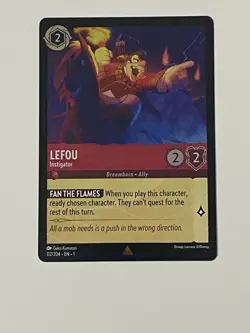 Disney Lorcana - Lefou - Instigator - Cold Foil Rare NM - Plus Free Card - Image 1