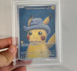 2023 Van Gogh Promo Pikachu SVP085 Grey Felt Hat English Pokemon Card - Image 1