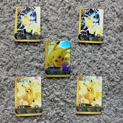 Pokemon Pikachu Lot of 5 Holo + Non Holo Super Rare Pokemon Eif ID Card Chinese - Image 1