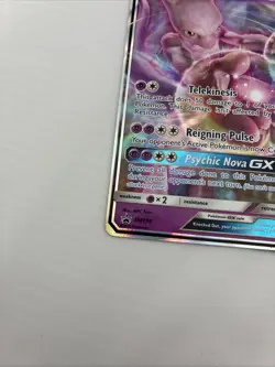 Pokemon TCG Mewtwo GX SM196 Promo Holo Card Sun & Moon Black Star NM - Image 2