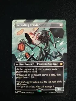 MTG Scrawling Crawler Borderless 0354 Foundations FDN NM - Image 1