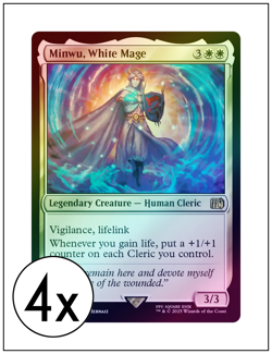 4x Minwu, White Mage, Foil, Magic The Gathering MTG NM - Image 1