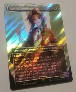 MTG: Aerith Gainsborough (Borderless) (Surge Foil) Final Fantasy Foil - Image 3