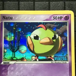 Natu 63/115 EX Unseen Forces Reverse Holo Stamped Pokemon Card NM - Image 2