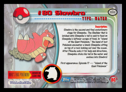 LP - Pokemon Topps Slowbro #80 TV Animation Edition Smooth Foil - Image 2