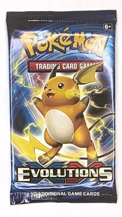 Pokemon XY Evolutions Booster Pack Brand New - Raichu Artwork - Image 1