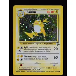 Raichu - 16/130 - Base Set 2 - Near Mint Holo - Pokemon Card - Image 1
