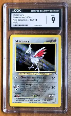 Skarmory Neo Genesis Holo 13/111 CGC 9 Mint Pokemon Card - Image 1